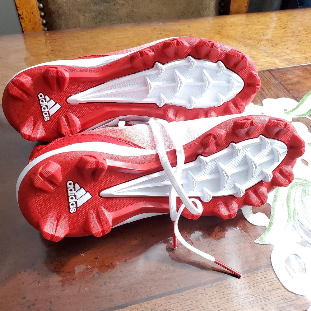 Adidas Icon 4 Md K White/Scar Baseball Shoes - Picture 7 of 7